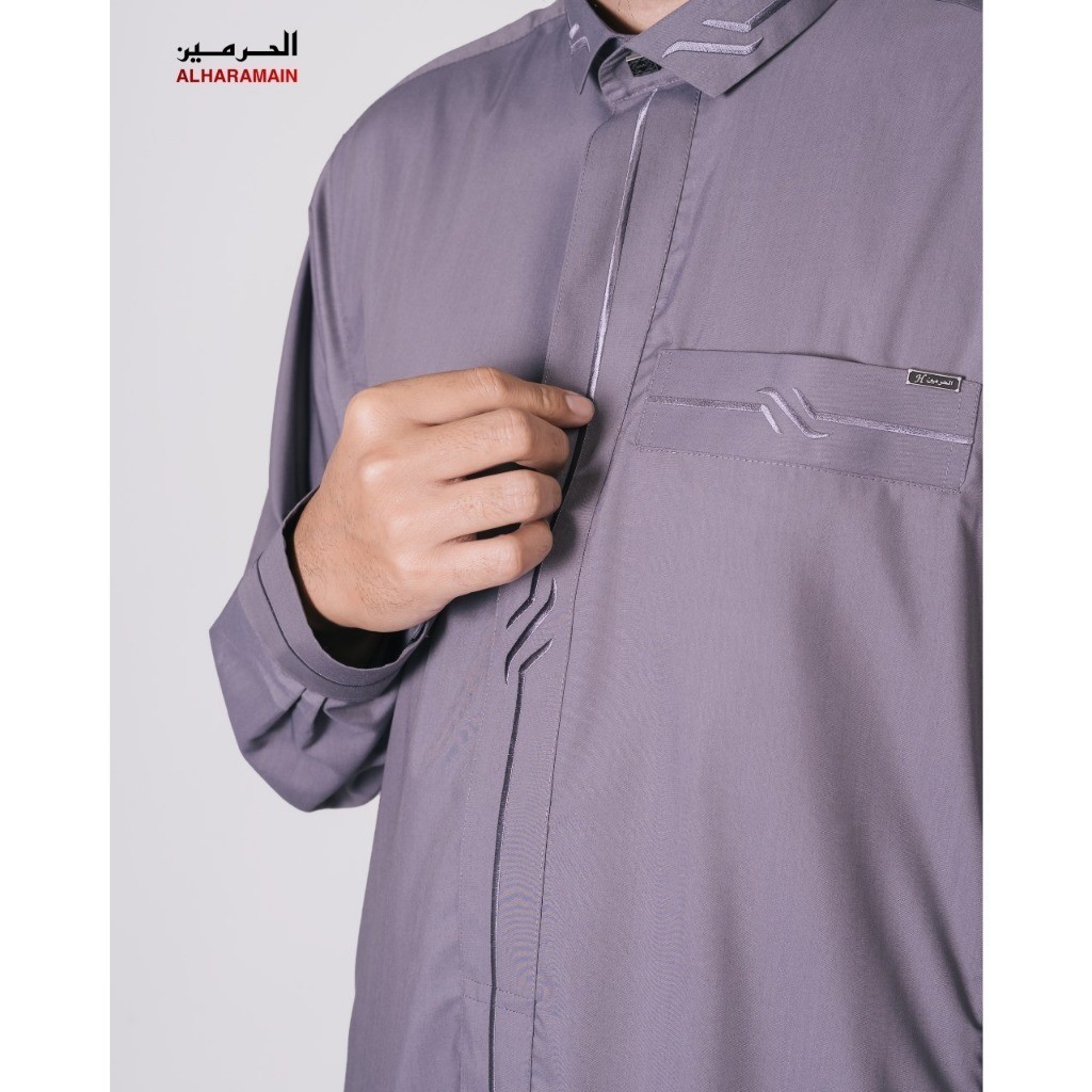 Gamis REMAJA AL Haramain Premium RS Bordir (05) Abu Tua | Silver | Coklat Tua | Coklat Susu | Cream