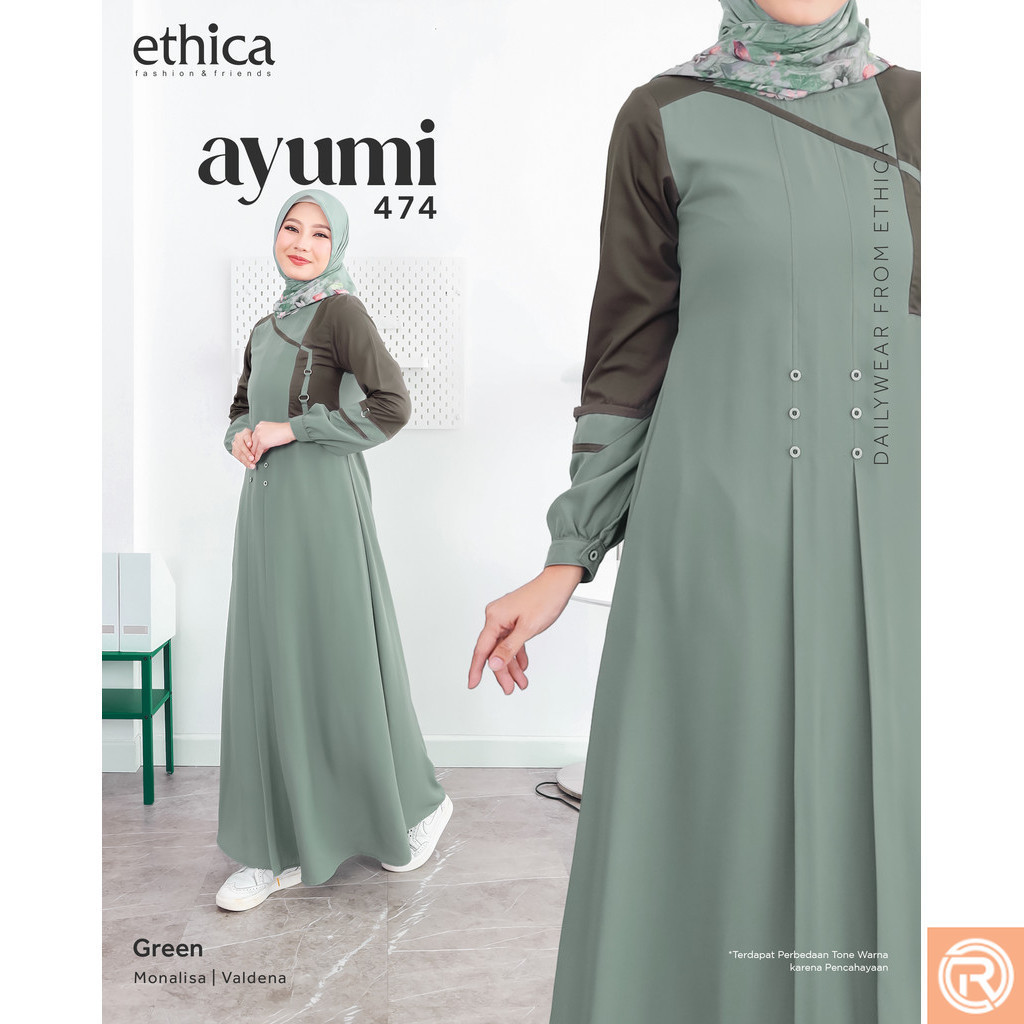 Ethica - Gamis wanita Dewasa Terbaru Ayumi 474 by Ethica - Ribigha