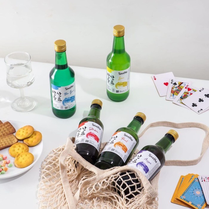 Sooha Soju Halal Non Alkohol Minuman Korea Sparkling Water Barkarbonasi poi