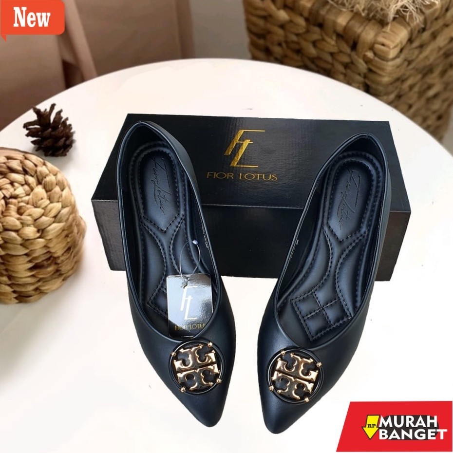 Sepatu kerja yg lagi viral FIOR LOTUS Ballevina Pointed Toe Ballet Flat FR 01 - Fior Store
