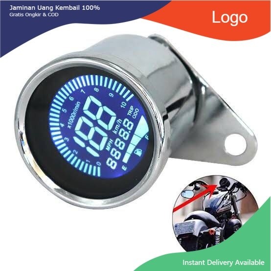 Spedo spido speedometer indikator Bensin Hitam Digital Led Indikator Bensin