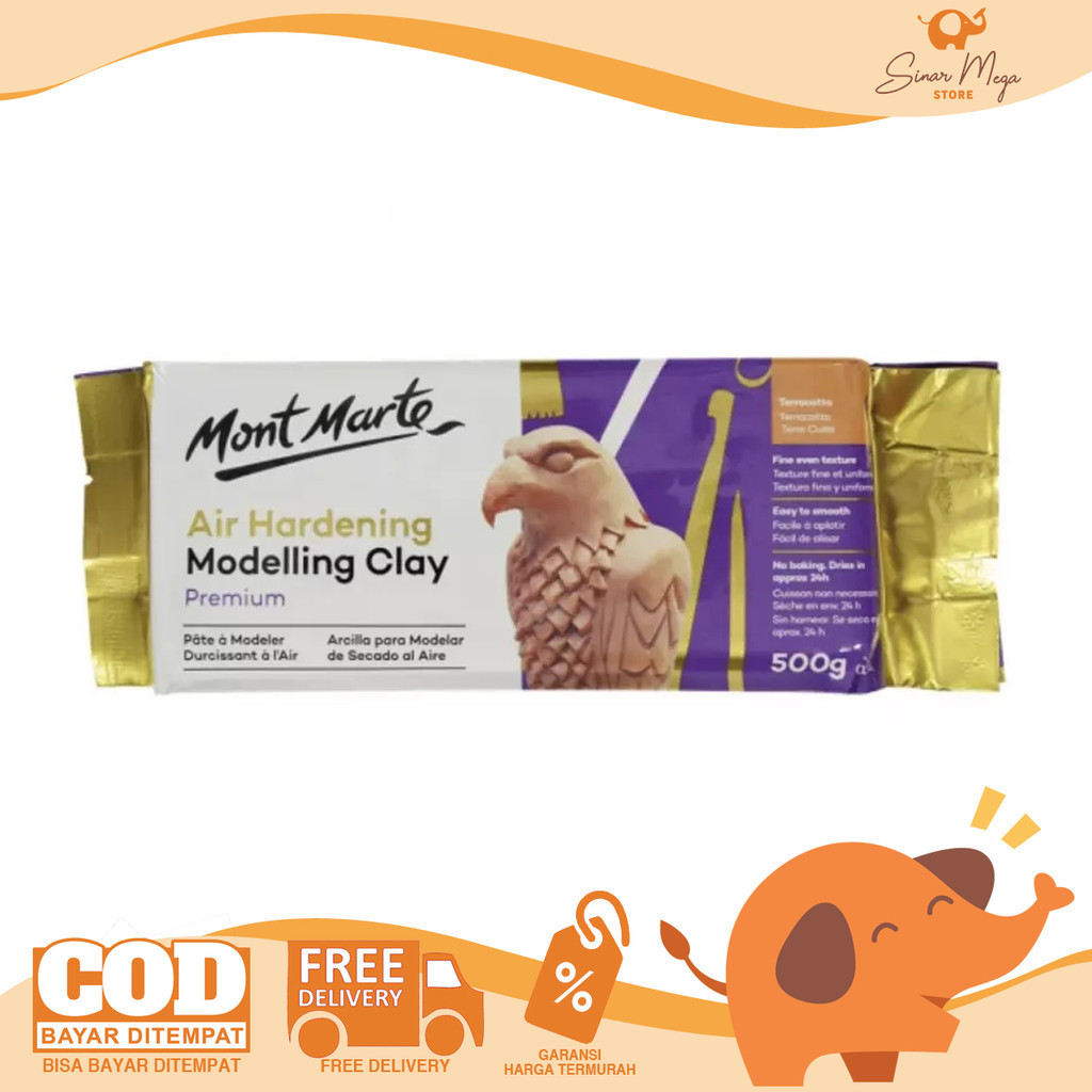 Mont Marte Tanah Liat Terracota 500gr Clay Coklat Premium Berkualitas