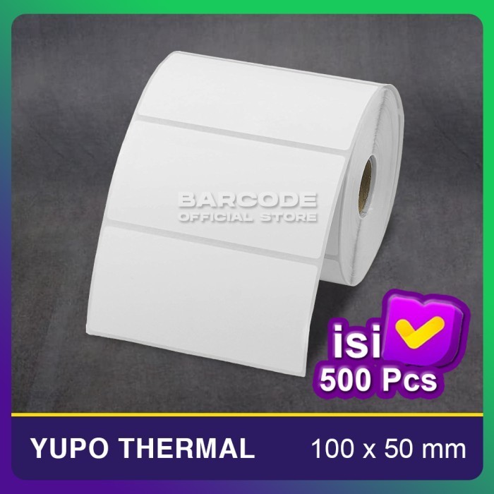 

Label Stiker Yupo Thermal 100x50mm 100x50 Barcode 100 x 50 mm isi 500 -TMA56