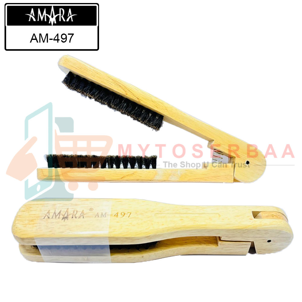 AMARA / SISIR AM-497 / Sisir Catokan Rambut Kayu / Sisir Jepit / Sisir Pelurus Rambut