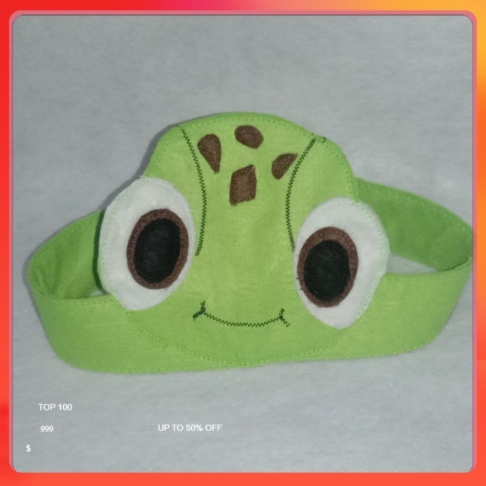 Topi Ikat Kepala Headband Karakter Hewan Kura-Kura Turtle Bando Pesta