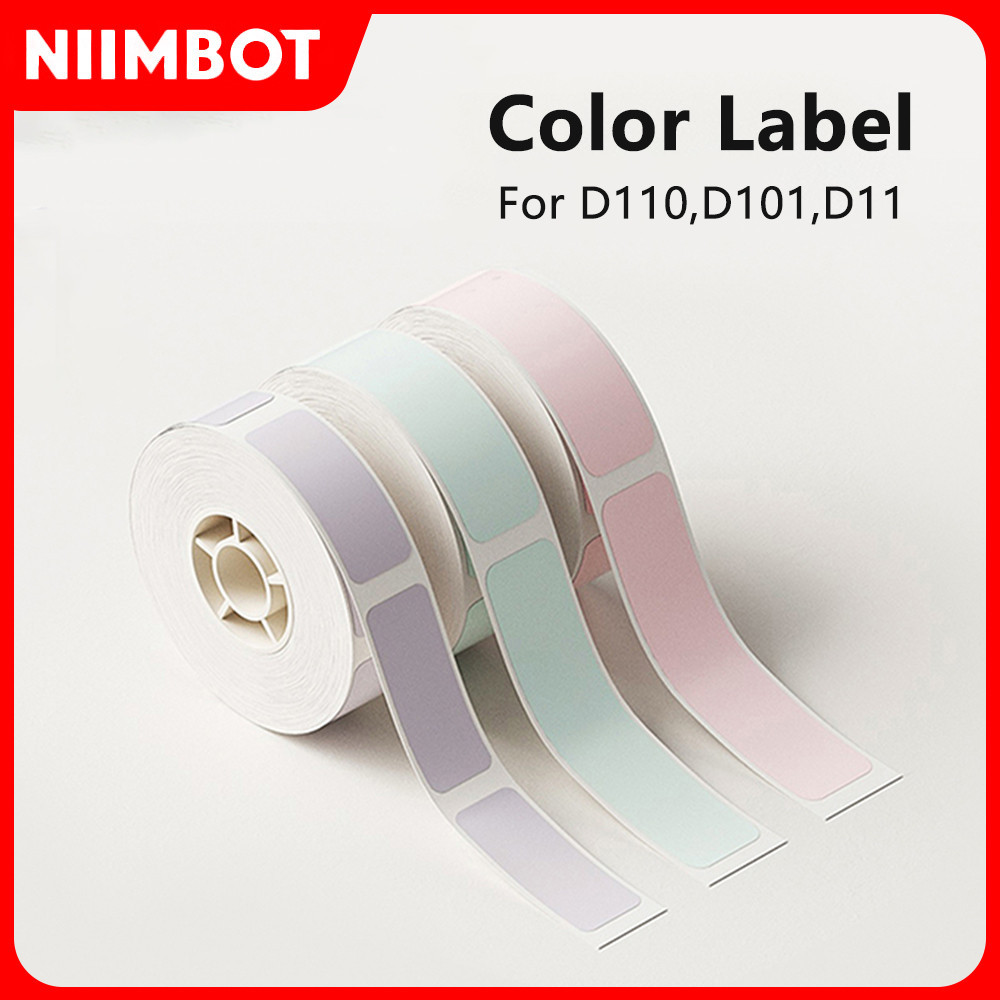 

Niimbot 1Roll Pure Color Label Tape for D11, D110, D101 Sticker Waterproof Paper Adhesive Label Anti-Oil Mini Portable Printer
