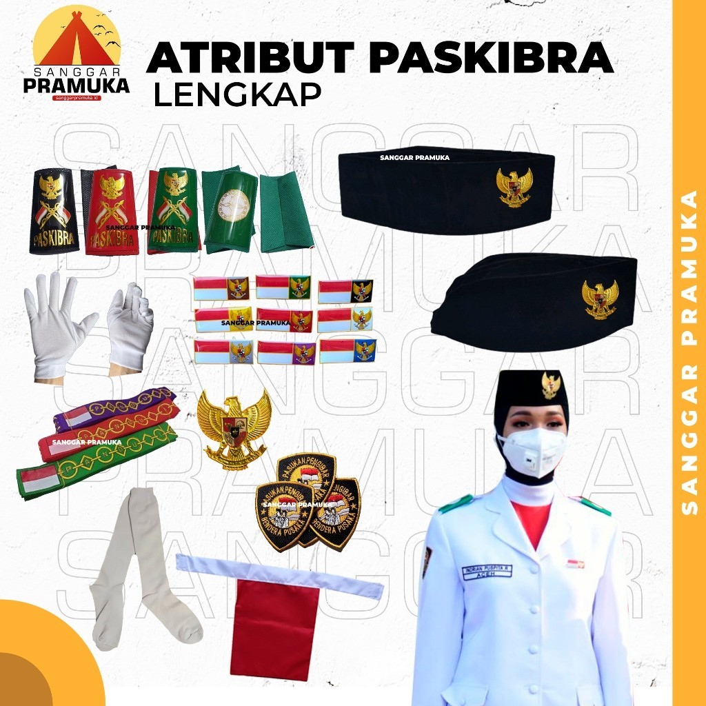 Atribut Paskibra / Atribut Paskib / Atribut Paskibraka Lengkap