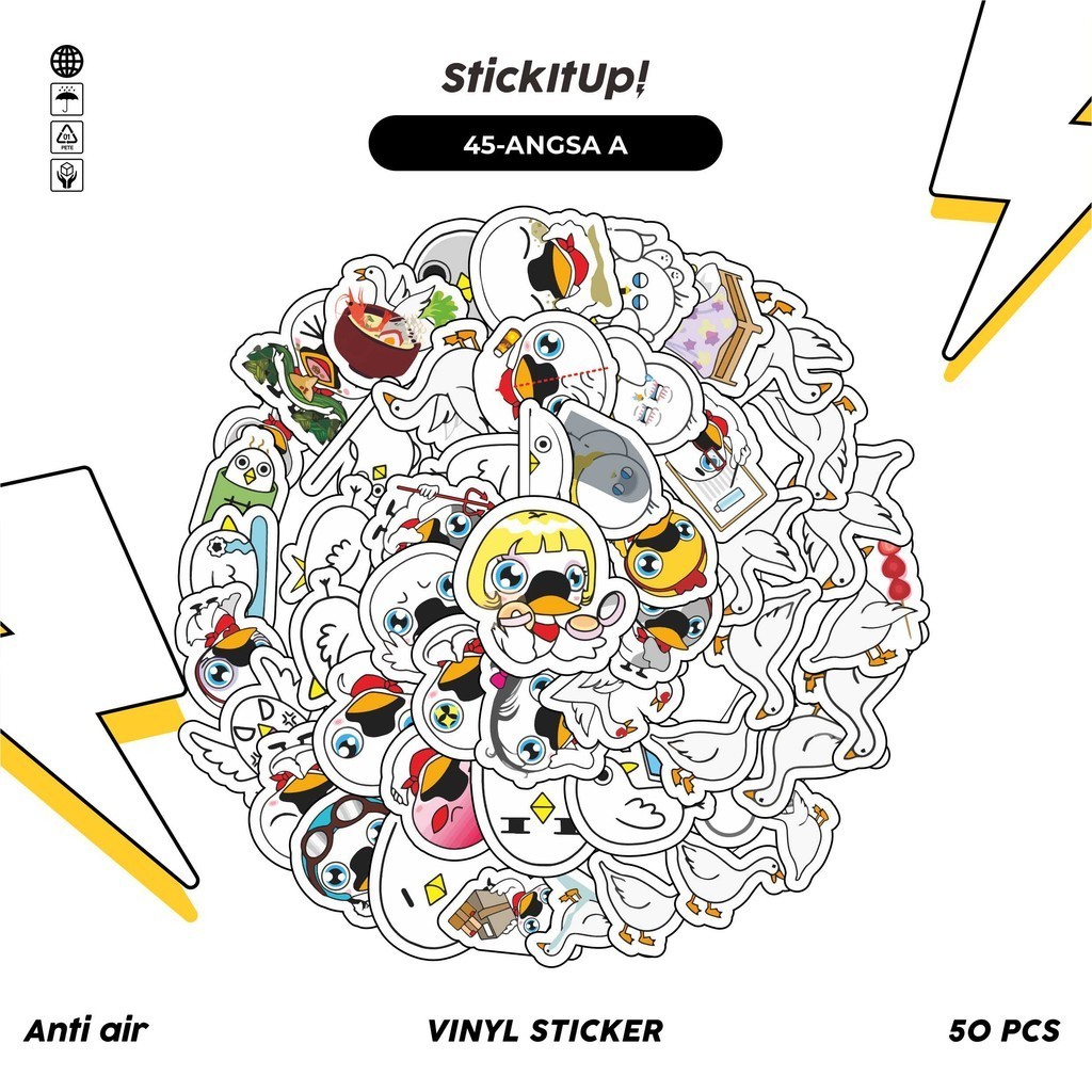 

COD100 Pcs Stiker Motif Hewan Angsa/swan Lucu Anti Air Untuk Dekorasi Notebook Sepeda Skateboard Handphone DIY