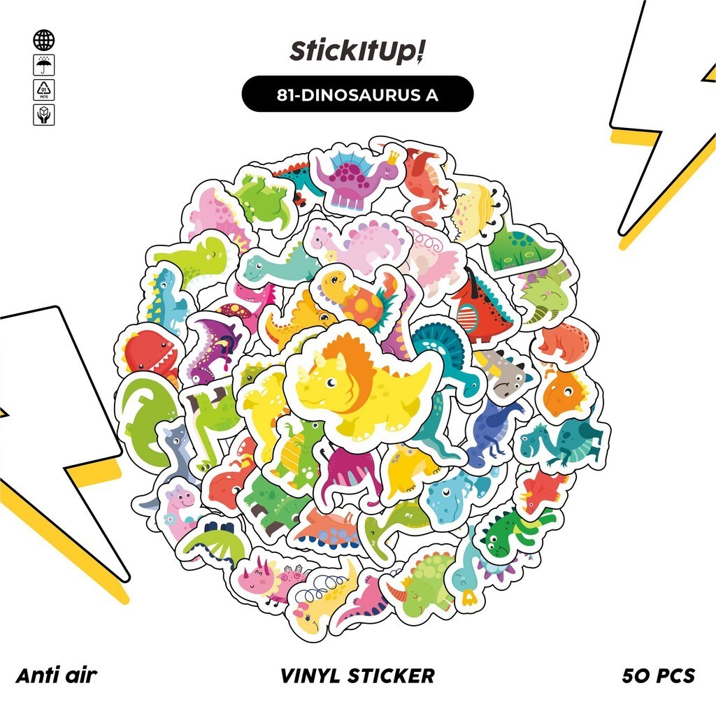 

COD100 Pcs Stiker Motif Hewan Dinosaurus Lucu Anti Air Untuk Dekorasi Notebook Sepeda Skateboard Handphone DIY