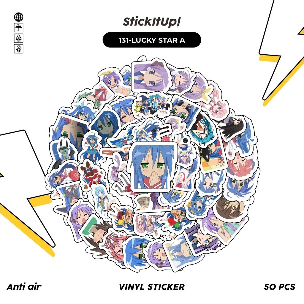 

COD✨ 100 Pcs Stiker Motif Anime Lucky Star Anti Air Untuk Dekorasi Notebook Sepeda Skateboard Handphone DIY