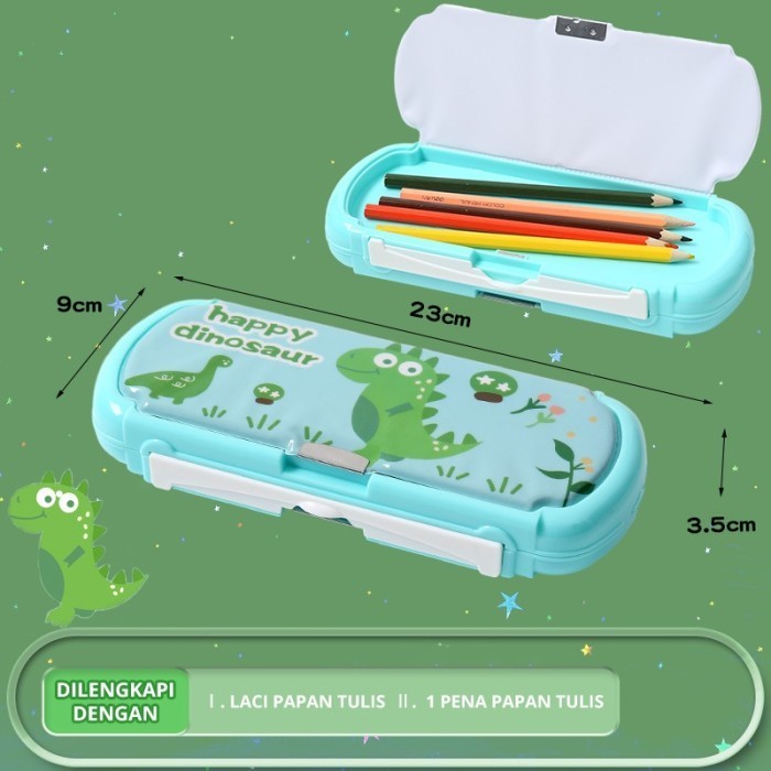 

NEW ! BEST SELLER Tempat Pensil Multifungsi Motif Untuk Anak Kotak Pensil Pola Kartun - Hijau Dino