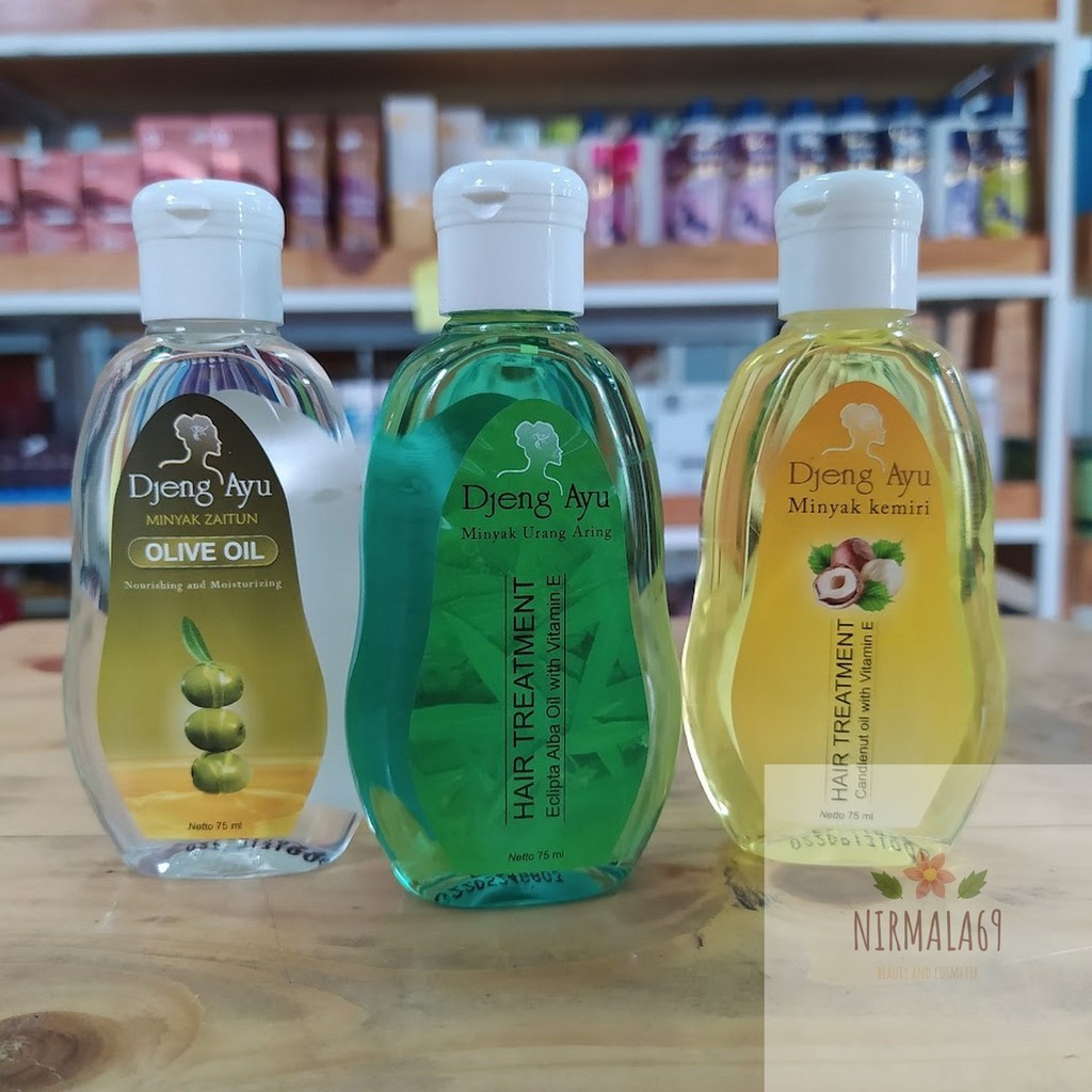 Djeng Ayu Minyak Rambut Urang Aring Hair treatment 75ml/minyak kemiri/minyak urang aring hijau/Minya