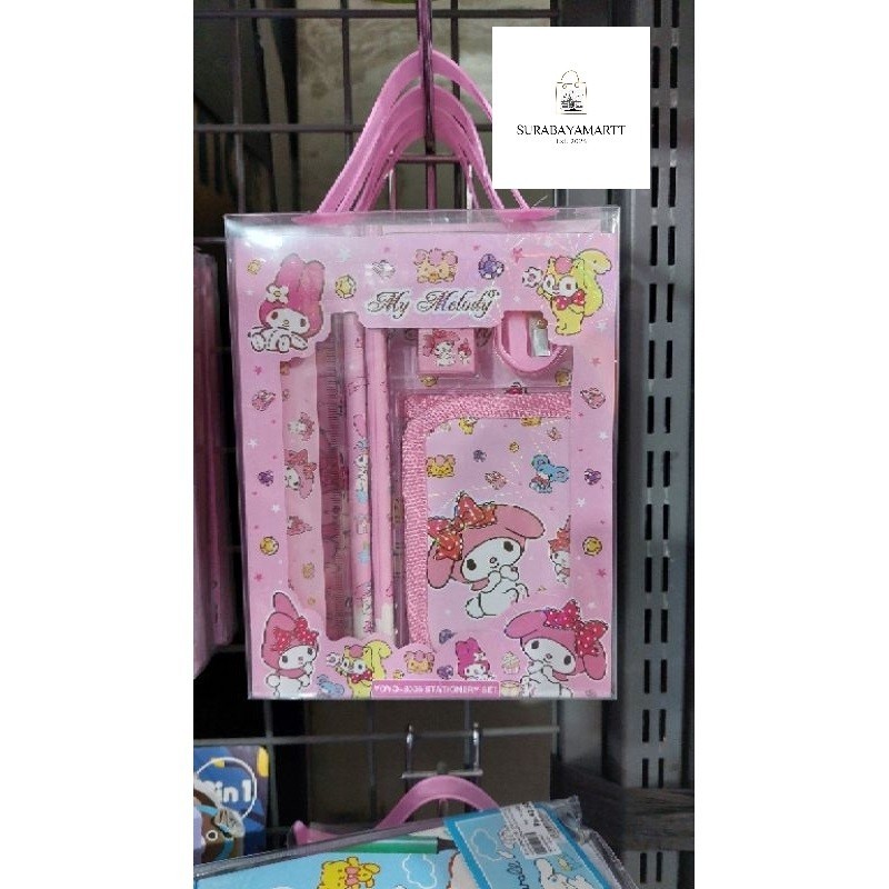 

Alat tulis set Pensil Dompet penggaris penghapus gambar kartun