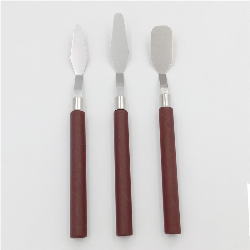 

New 3pcs Professional Stainless Steel Artist Painting Palette Knife Kit Spatula Paint Art Craft Clay Tools