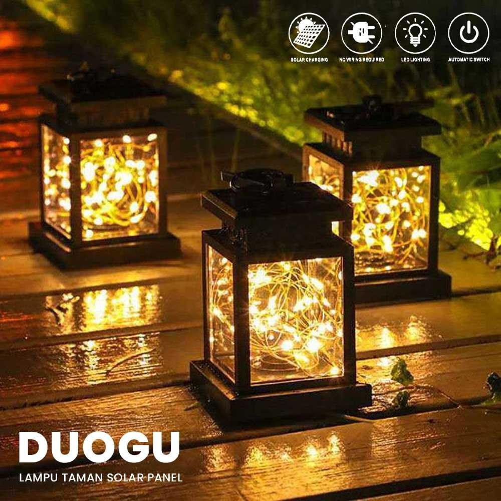 DUOGU Lampu Taman Hias Solar Power Garden Decoration IP44 Warm White - EM302 | Lamp Kebun Outdoor An
