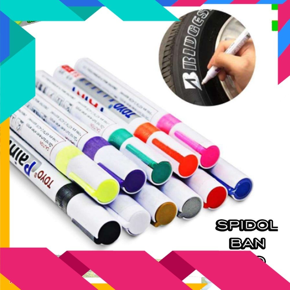 

Grosir Spidol Ban Toyo Paint Marker Original Import Warna Warni : Silver Merah Putih Kuning Gold Biru Hitam - Aneka.Aneki