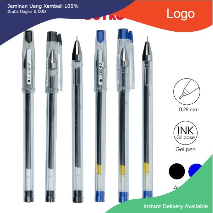 

Gel Pen Bolpen Pena Joyko GP-266 Hi-Tech 2 Pulpen 0.28 mm