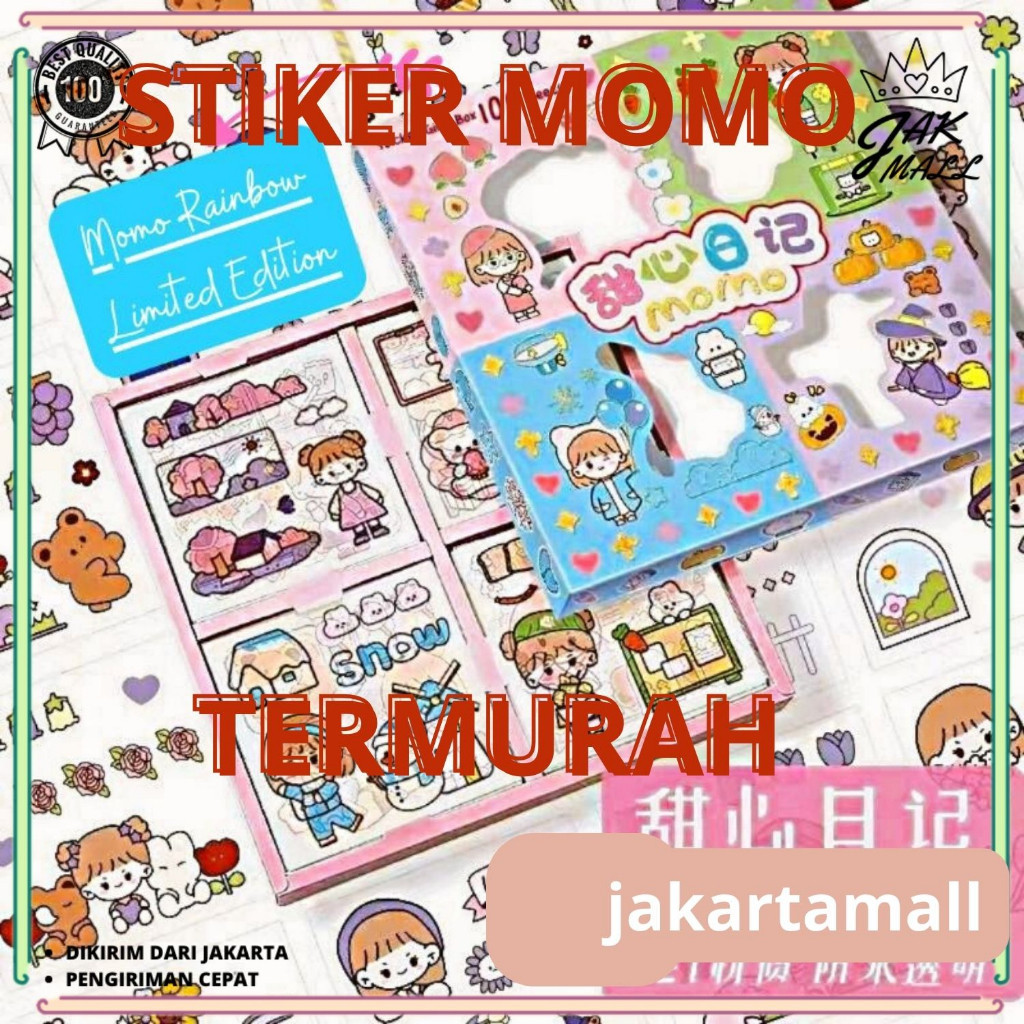 

100 Lembar Stiker Motif Kartun Korea Lucu Anti Air Dekorasi Handbook Scrapbook DIY JM