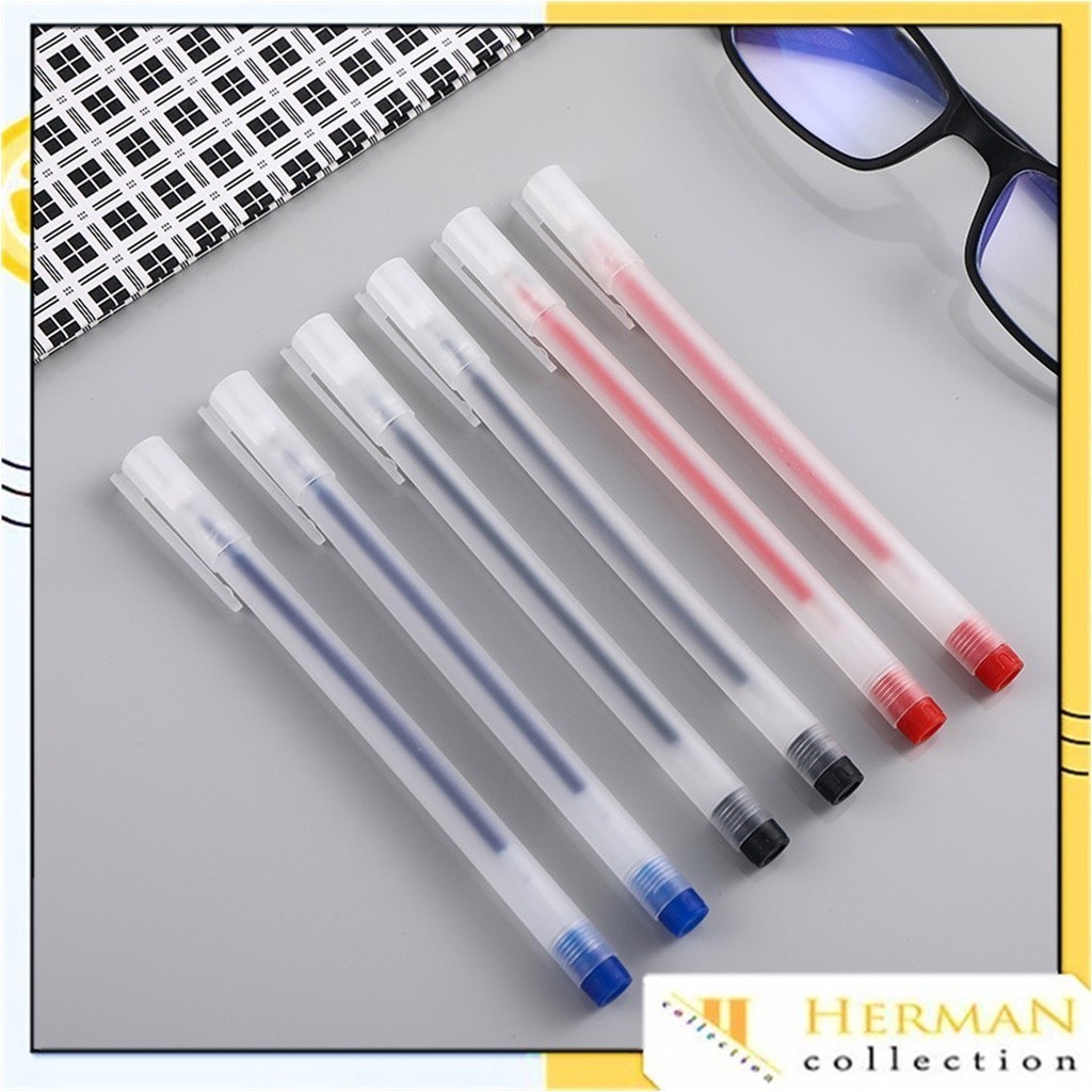 

HC Pulpen Gel 0.5mm Bolpoin Pena Pulpen Tinta Gel Cair Pena Transparant Pen Gel