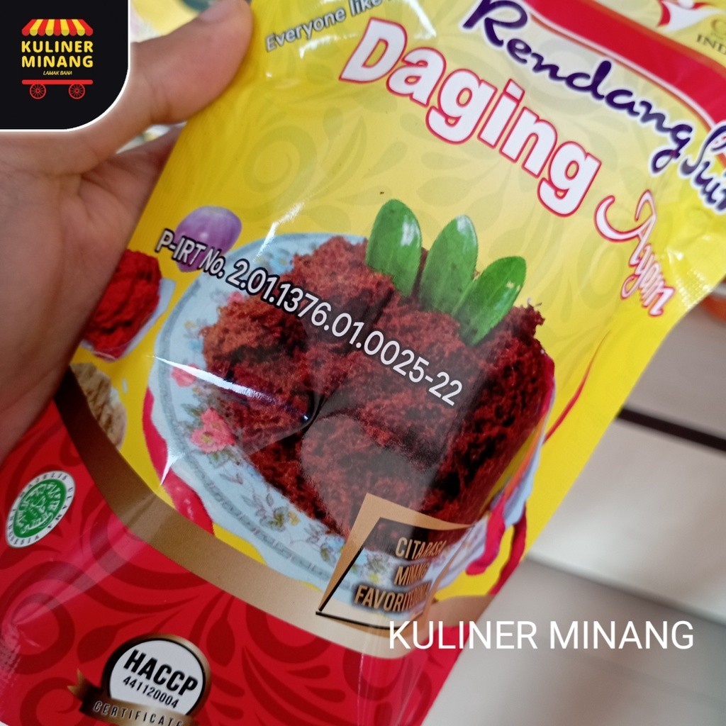 

Kuliner Minang Rendang Suir Daging Ayam Riry Oleh-Oleh Asli Cemilan Kampung Makanan Khas Payakumbuh Padang 200g Jajanan Snack AX00