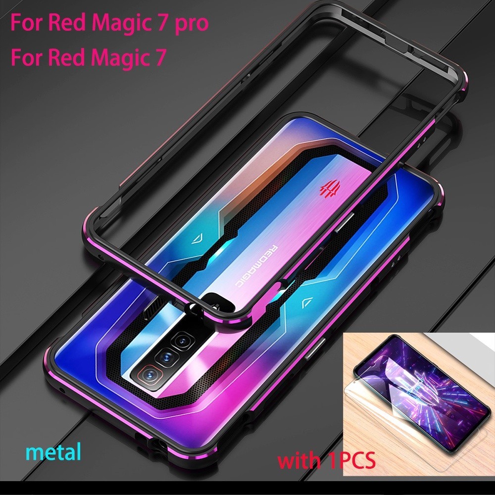 For Nubia Red Magic 7 NX679j case Metal Frame Back Cover Red Magic 7 pro NX709J shell Aluminum Trans