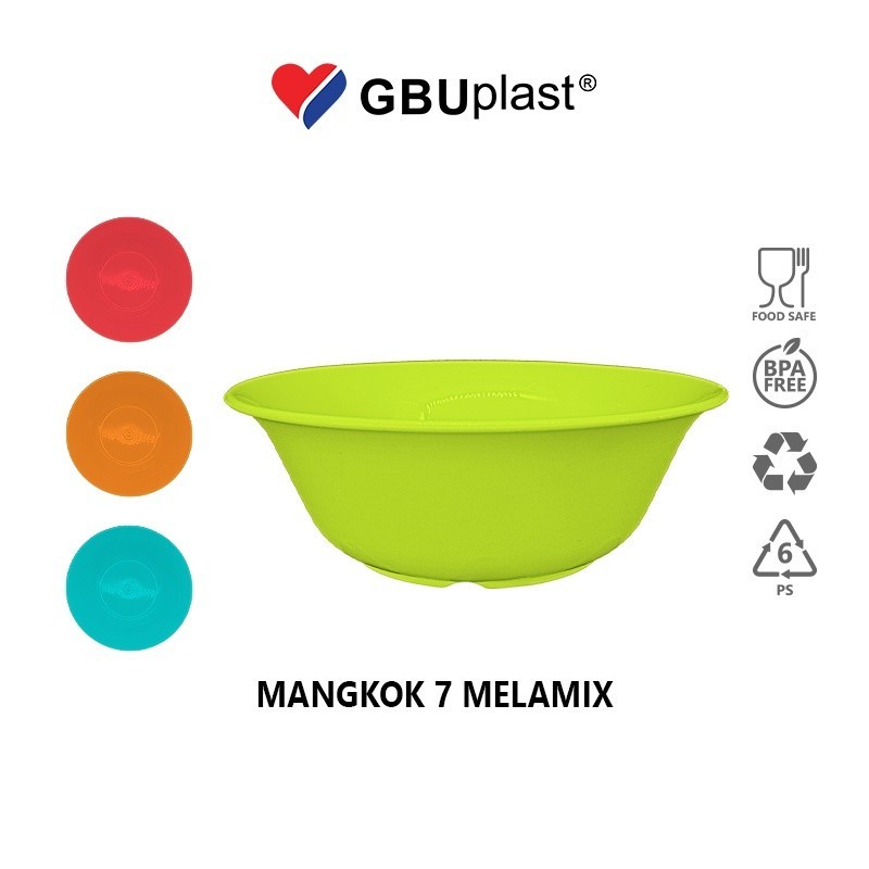 GBU PLAST MANGKOK MELAMIX BOWL MANGKUK WARNA PERABOT DAPUR