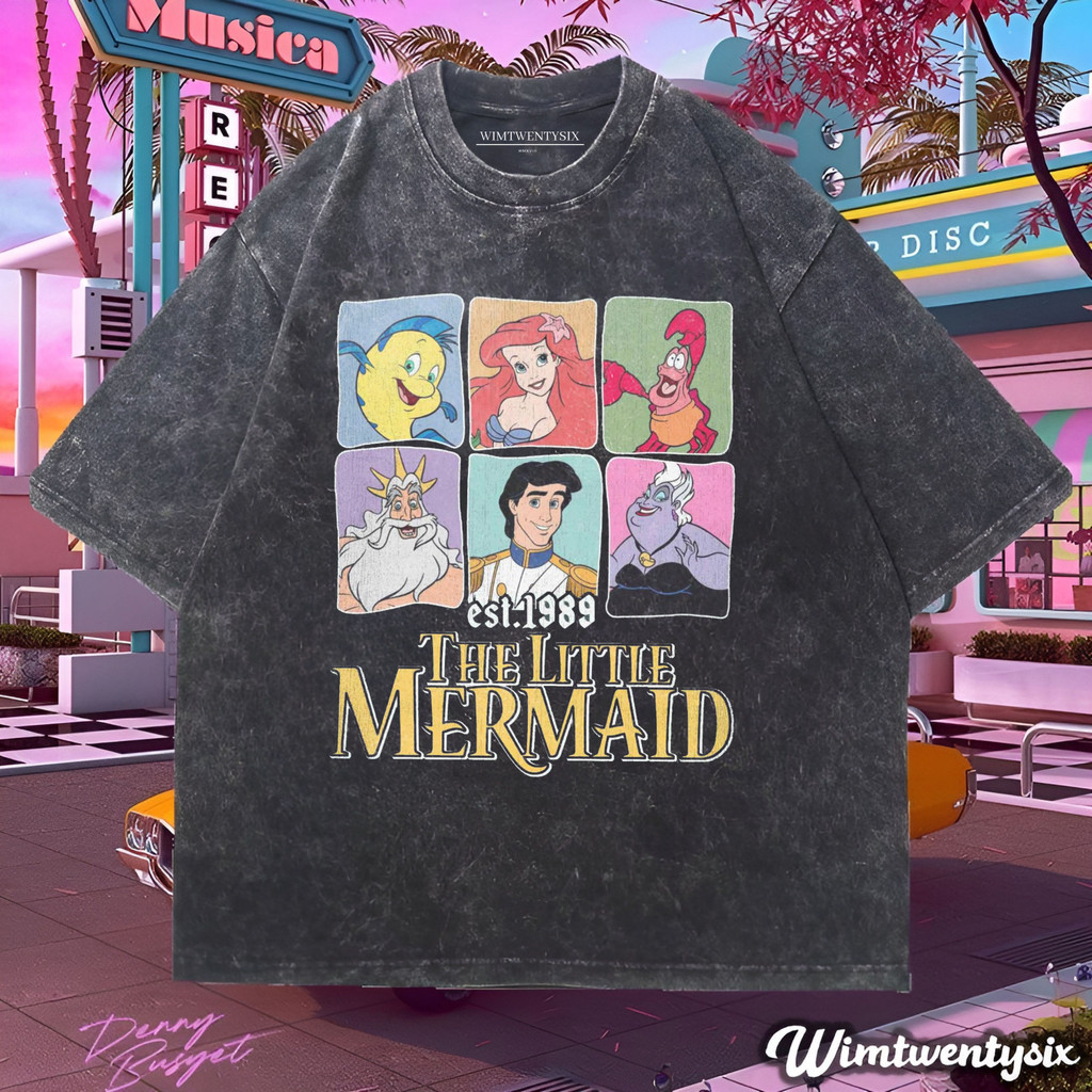 KAOS OVERSIZE | KAOS VINTAGE | T-SHIRT OVERSIZE | KAOS DISNEY THE LITTLE MERMAID MOVIE