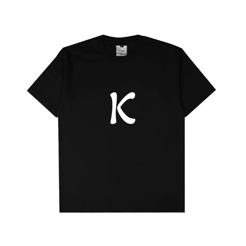 t-shirt kaos baju distro INISIAL NAMA HURUF K SABLON DTF/t-shirt kaos baju distro pria wanita