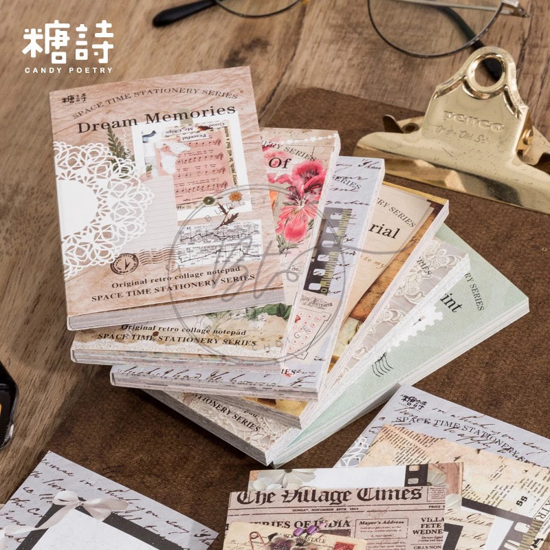 

Journamm.id 60pcs / Pak Kertas Memo Pesan Gaya Vintage Untuk Alat Tulis Album Foto Scrapbooking