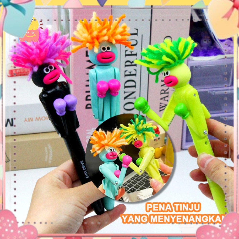 

Pena tinju/pena gel dekompresi/alat tulis siswa/robot/monster bermata besar / pena gel kartun lucu / bolpoin dekompresi untuk siswa sekolah dasar