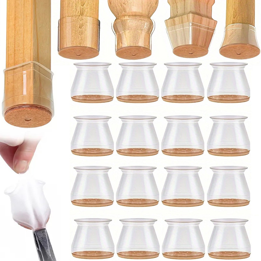 16pcs Chair leg floor protector, chair leg cover, table silent leg cover, sofa foot pad, noise reduc