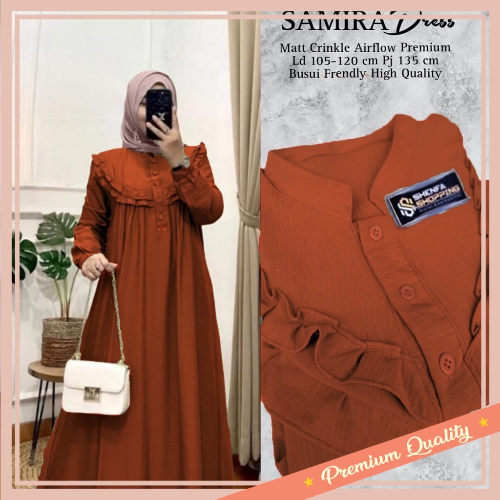 GAMIS MURAH KEREN / GAMIS CRINKLE AIRFLOW TERBARU 2024 / GAMIS CRINKLE LD 120