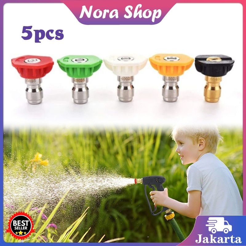 5Pcs Nozzle Spray Gun Nozzle Tip Spray Quick Washer Spray Nozzle Nozzle Spray Tinggi 1/4"