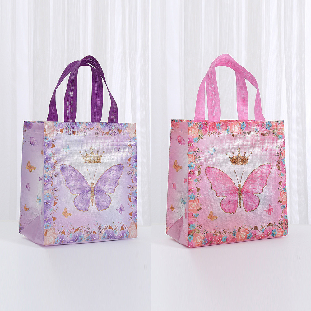 

GOODIE BAG SPUNBOND TAS SOUVENIR KADO ULANG TAHUN ANAK MOTIF KUPU KUPU BUTTERFLY