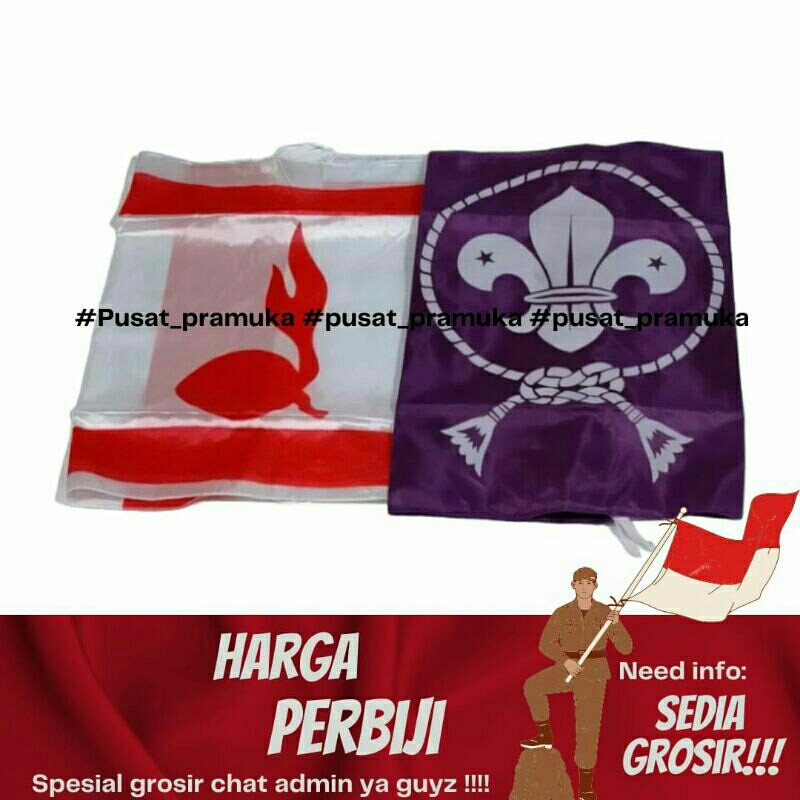 Bendera pramuka tunas kelapa pandu wosm 80x120 cm