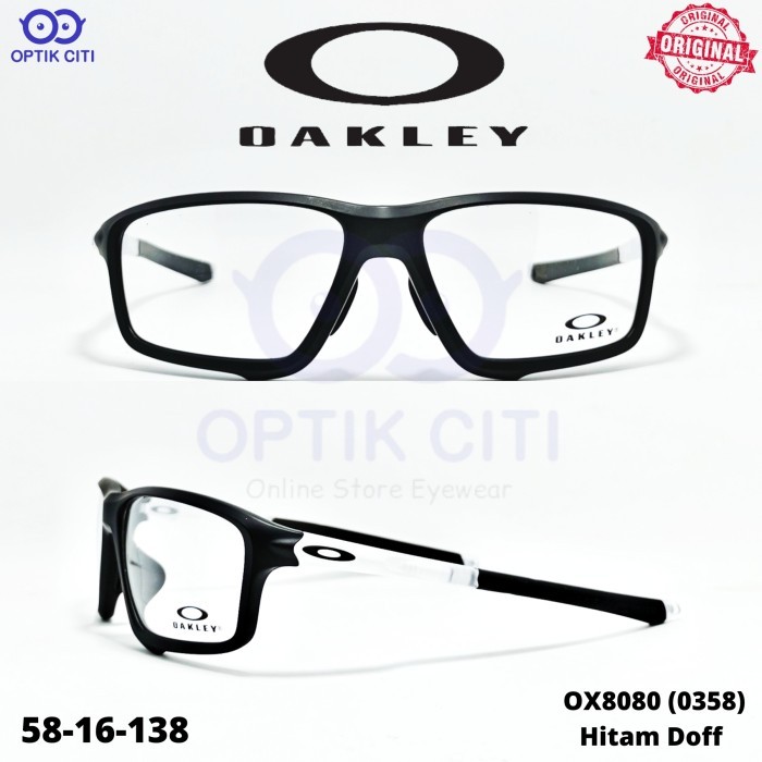 Frame Kacamata Pria Sporty Oakley Crosslink Zero (A) OX 8080 Original - Matte Black