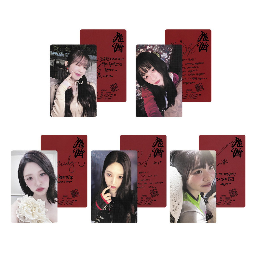 

KPOP Velvet 3rd Album Chill Kill Bag/Poster Ver. PhotoCards Irene Wendy Selfie LOMO Cards SeulGi YERI JOY Fans Collections