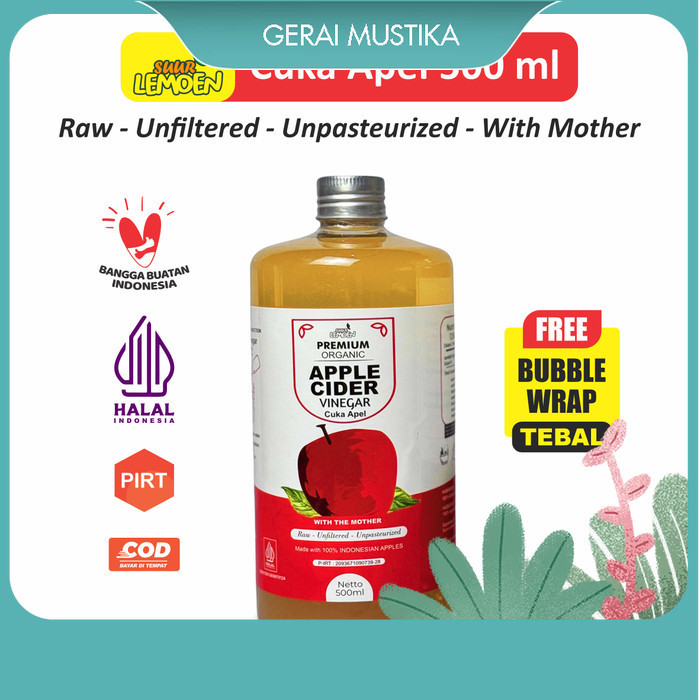 

Cuka Apel Organik Apple Cider Vinegar Premium With The Mother 500ml