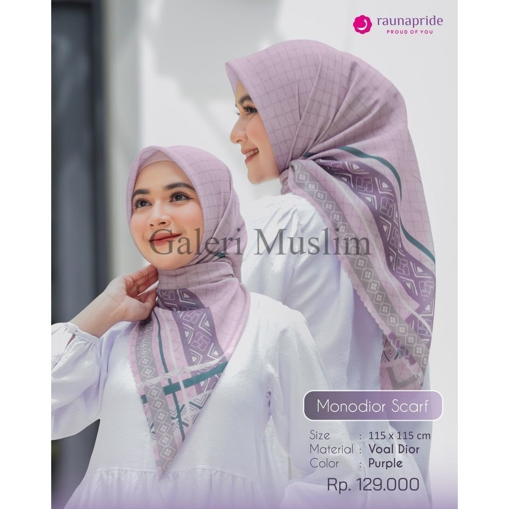 Hijab Segi Empat Monodior Scarf By Rauna
