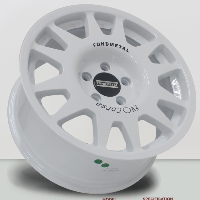 4pcs velg EvOcorse Dakar Zero 17x8.0 5H 114.3 et35 White Ring 17 R17 Lebar 8 inci Lobang 5 Putih Unt
