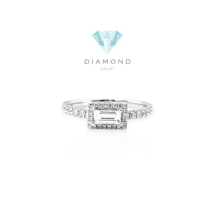 Cincin berlian emerald solitaire 18K/ diamond ring emerald solitaire long/ cincin berlian kotak soli