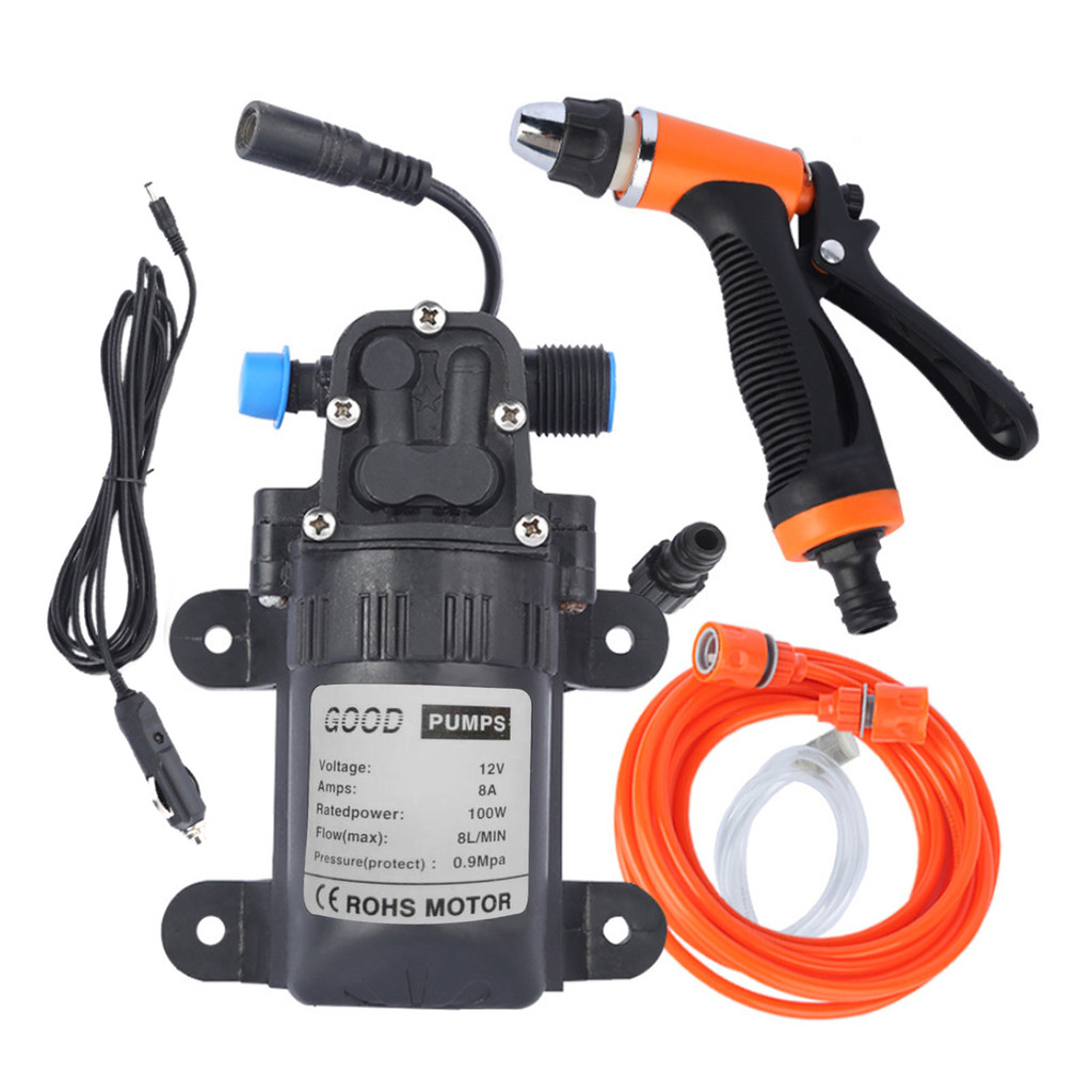 

Pressure Washer High Pressure Car Washing Machine Kit 12V Electric Pump + Wash Sprayer 2 Modes + Power Cable + Hoses