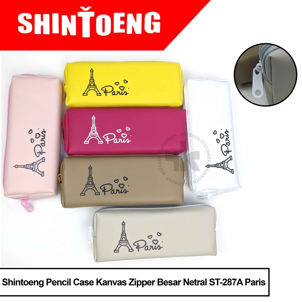 

Shintoeng Pencil Case Kanvas Zipper Besar Netral ST-287A Paris