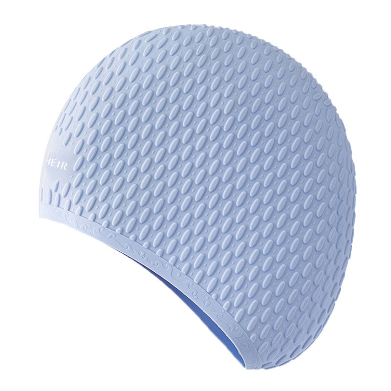 Large Bubble Swim Cap Silicone Teardrop Swim Cap Super Elastic Waterproof Ear Protection Large Long 