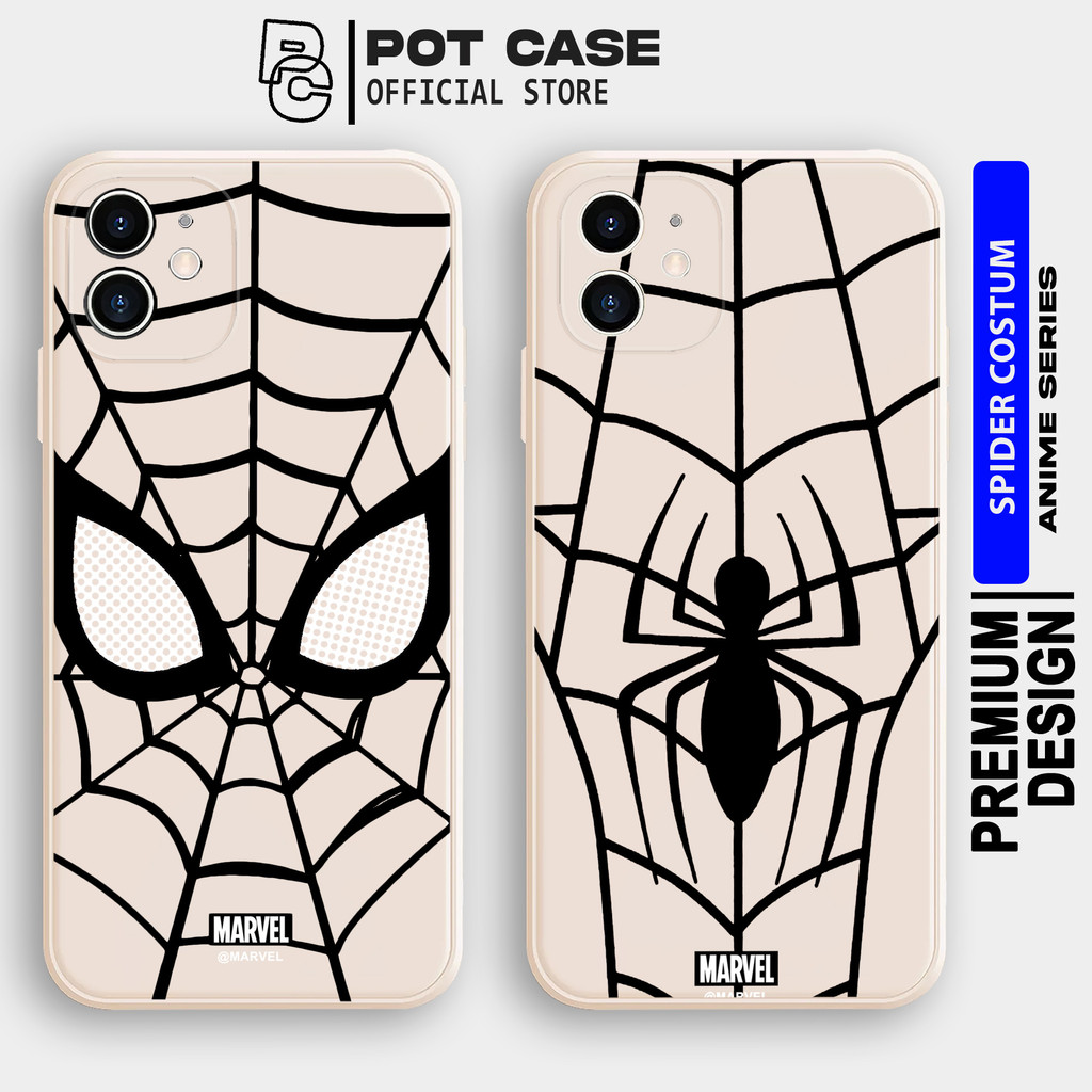 Case Vivo Y12 Y17 Y20 Y30 Y15S Y17s PO481C Karakter Topeng Spider Keren HP Bergambar Anime Terbaru