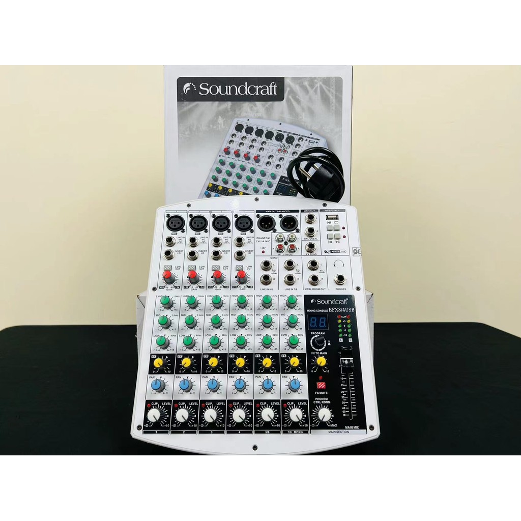 MIXER AUDIO  SOUNDCRAFT EFX 8/4USB PUTIH / EFX8 4USB /efx8 4usb ( 8CHANNEL )