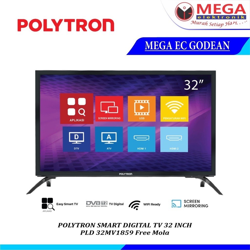LED POLYTRON PLD 32MV1859 SMART  TV  32 INCH F