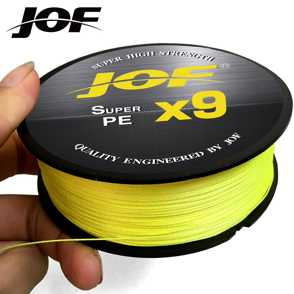 JOF Fishing Line 9 Strands Super Strong PE Braided Wire for Saltwater/Freshwater X9 Multifilament PE