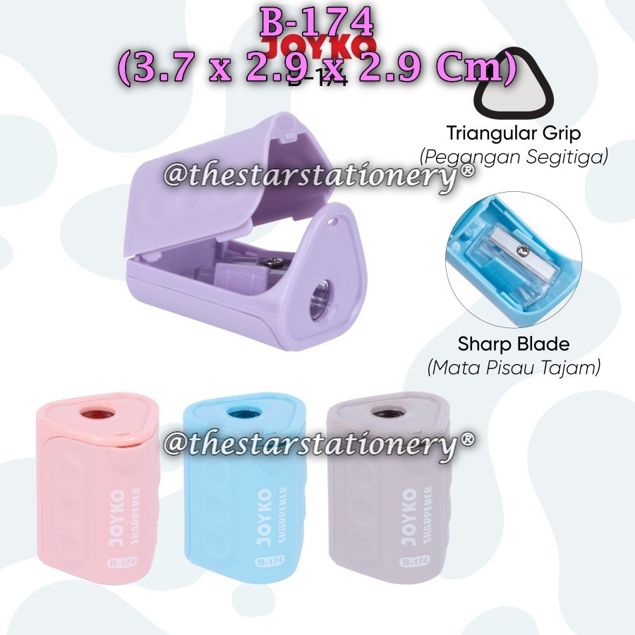 

(1 Biji) Rautan Joyko B-174 1 Lubang 3.7*2.9 Cm / Serutan Sharpener Joyko B174 / Ongotan Joyko B 174