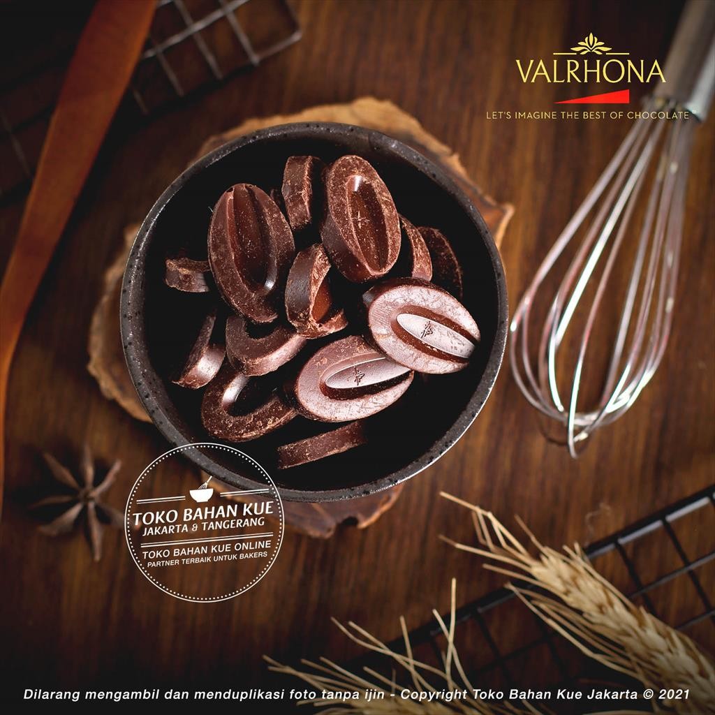 

Valrhona ABINAO 85% Dark Chocolate Couverture 250gr Coklat Baking Cake